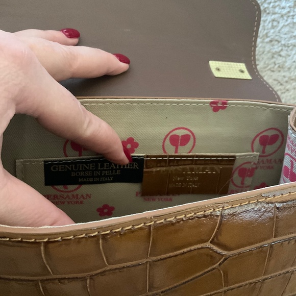 PERSAMAN NEW YORK Marta Embossed Satchel - Picture 10 of 11